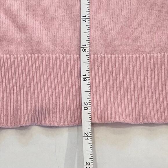 NY & Co Pale/Blush Pink Crew Neck Bling/Jeweled Button Down Cardigan, Size M - Picture 9 of 9